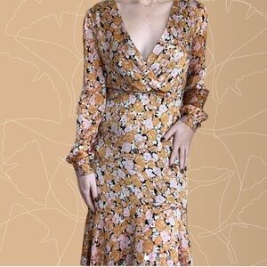 Wayf Multicolor Floral Long Sleeve Dress